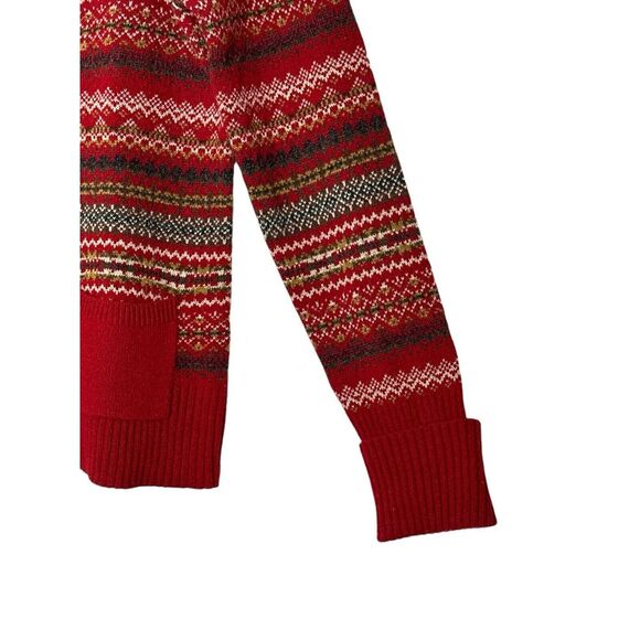 Vintage Eddie Bauer Sweater Top Women Large Red Knit Long Sleeve Grandmacore Y2K - Picture 8 of 9